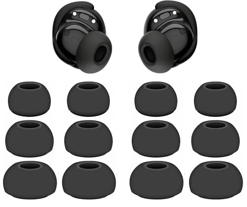 Replacement Earbuds Tips Silicone Ear Tips Compatible with Bose New S/M/L Black