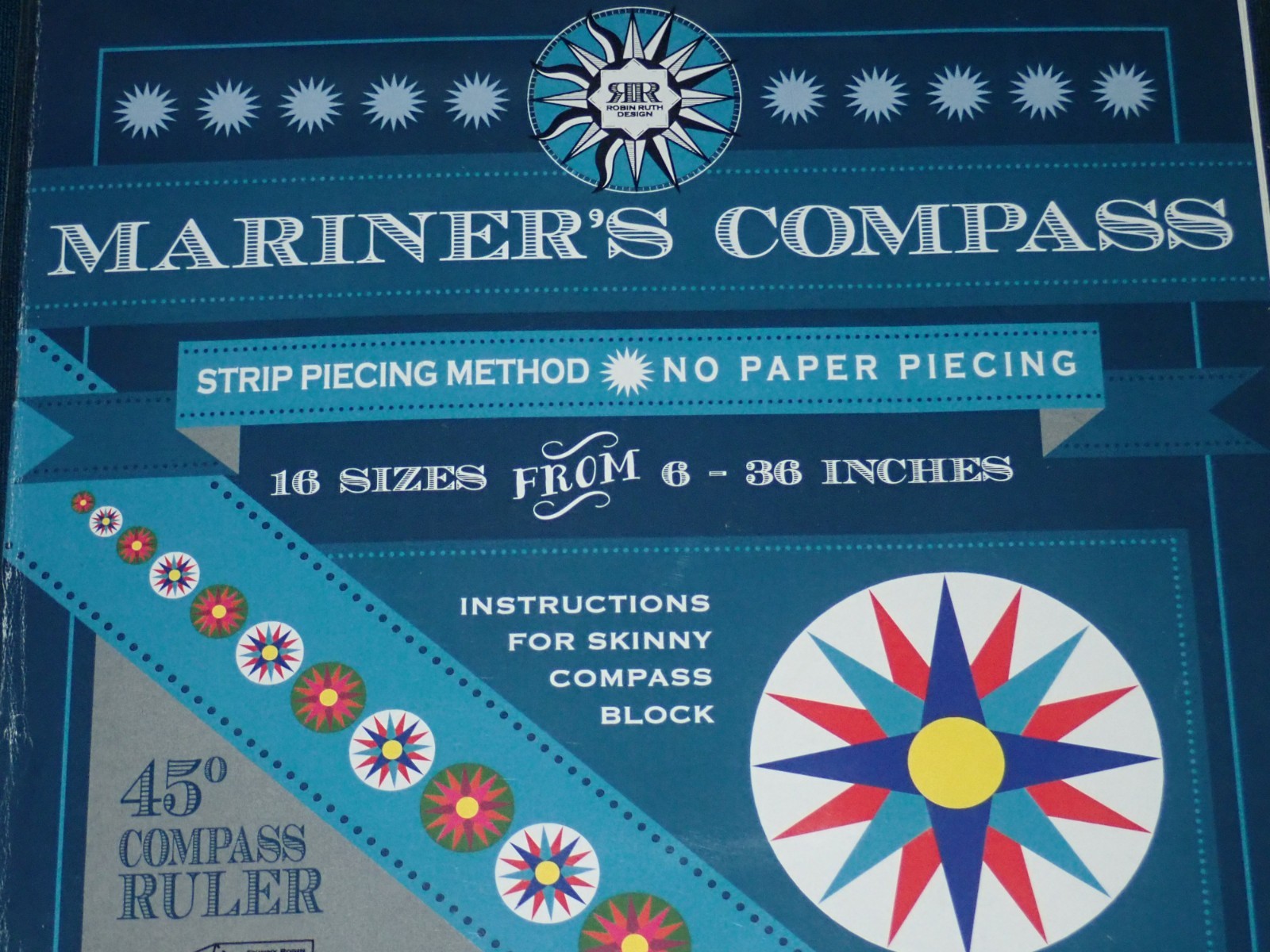 Ruth Robin Mariners Compass Skinny Robin 45 Degree Compass Ruler Templates