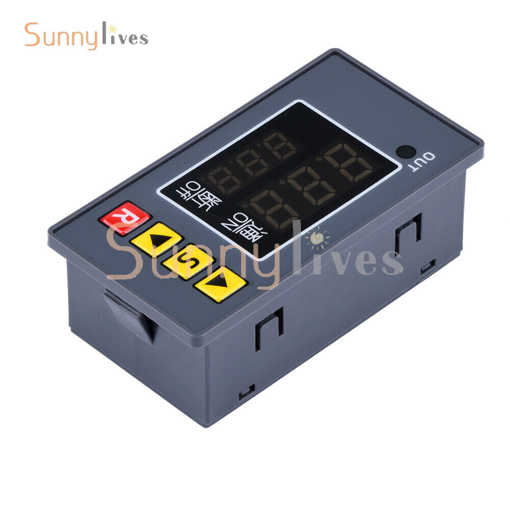 12V Automation Cycle Timer Delay Control Switch Relay Module w/ Dual LED Display