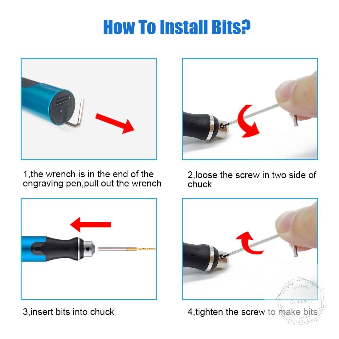 3-Speed Cordless Mini Drill Pen With 10 Small Drill Bits,Rechargeable Electric