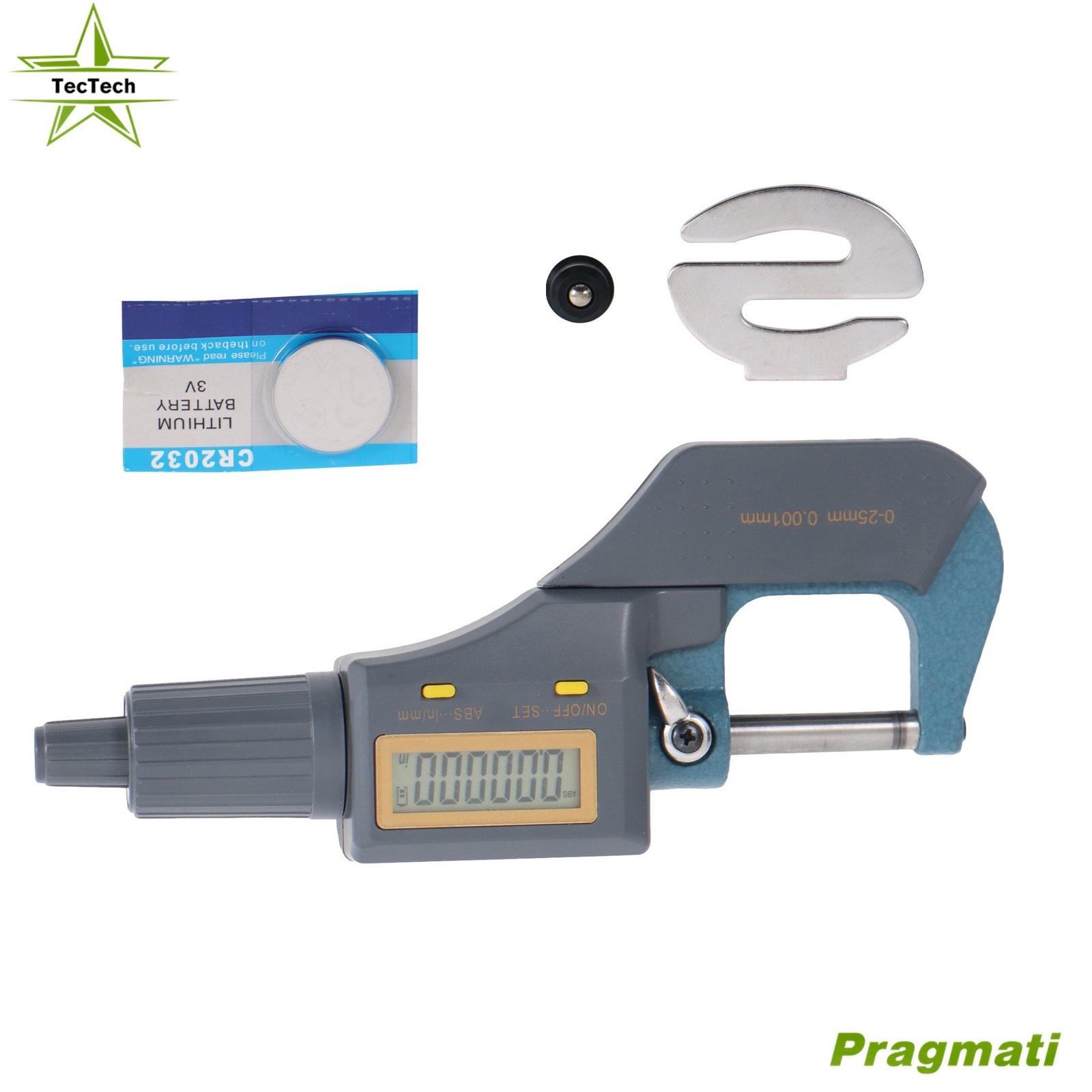 Electronic Micrometer 0-1" 0.00015" Accuracy Knurling Pattern W/ LCD screen