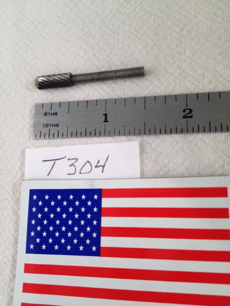 NEW FALCON / SGS 1/8" SH CARBIDE BURR. SC-53 (3/16" HEAD) SINGLE CUT USA -T304-