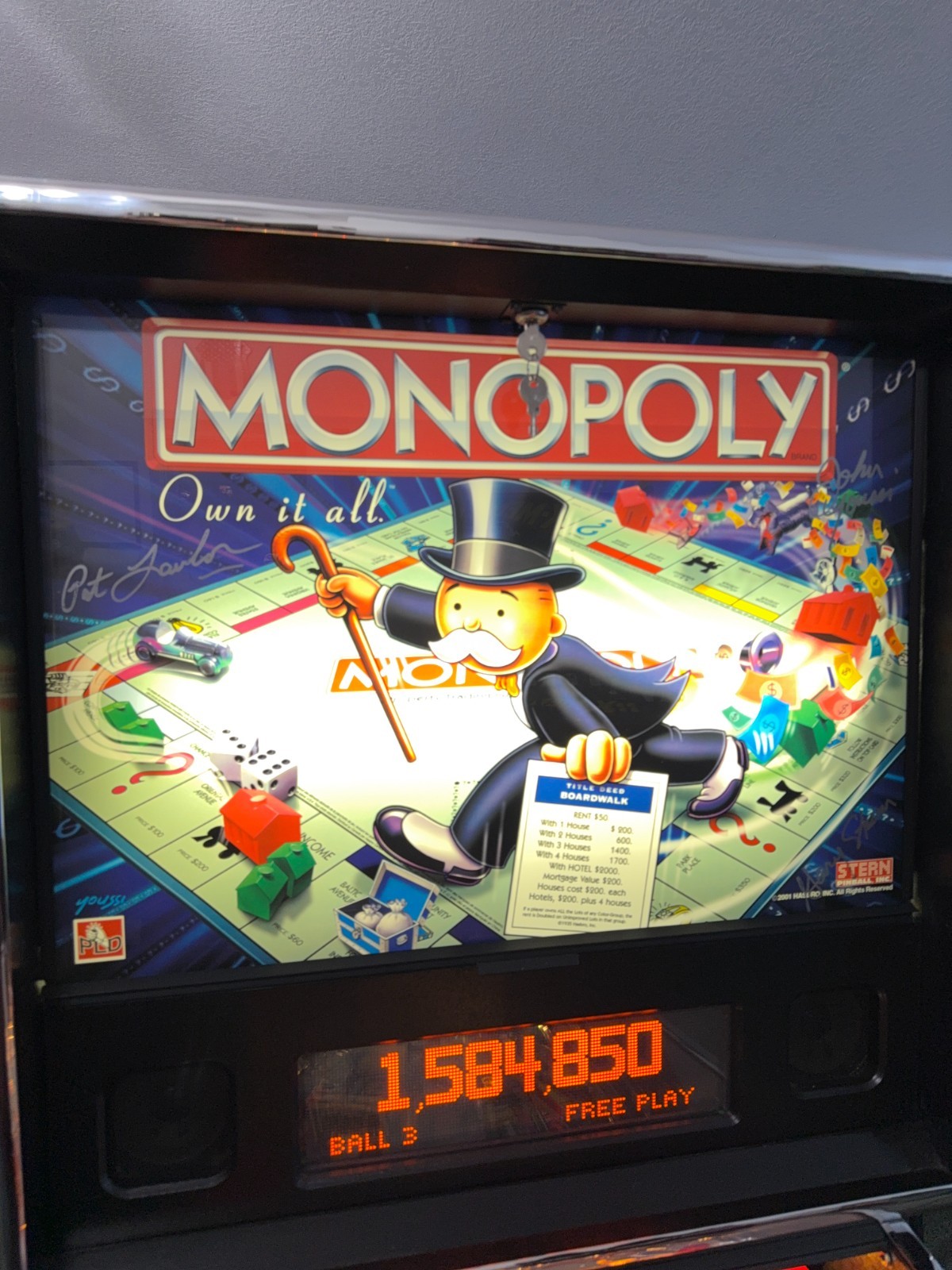 Platinum Edition Monopoly Pinball Machine