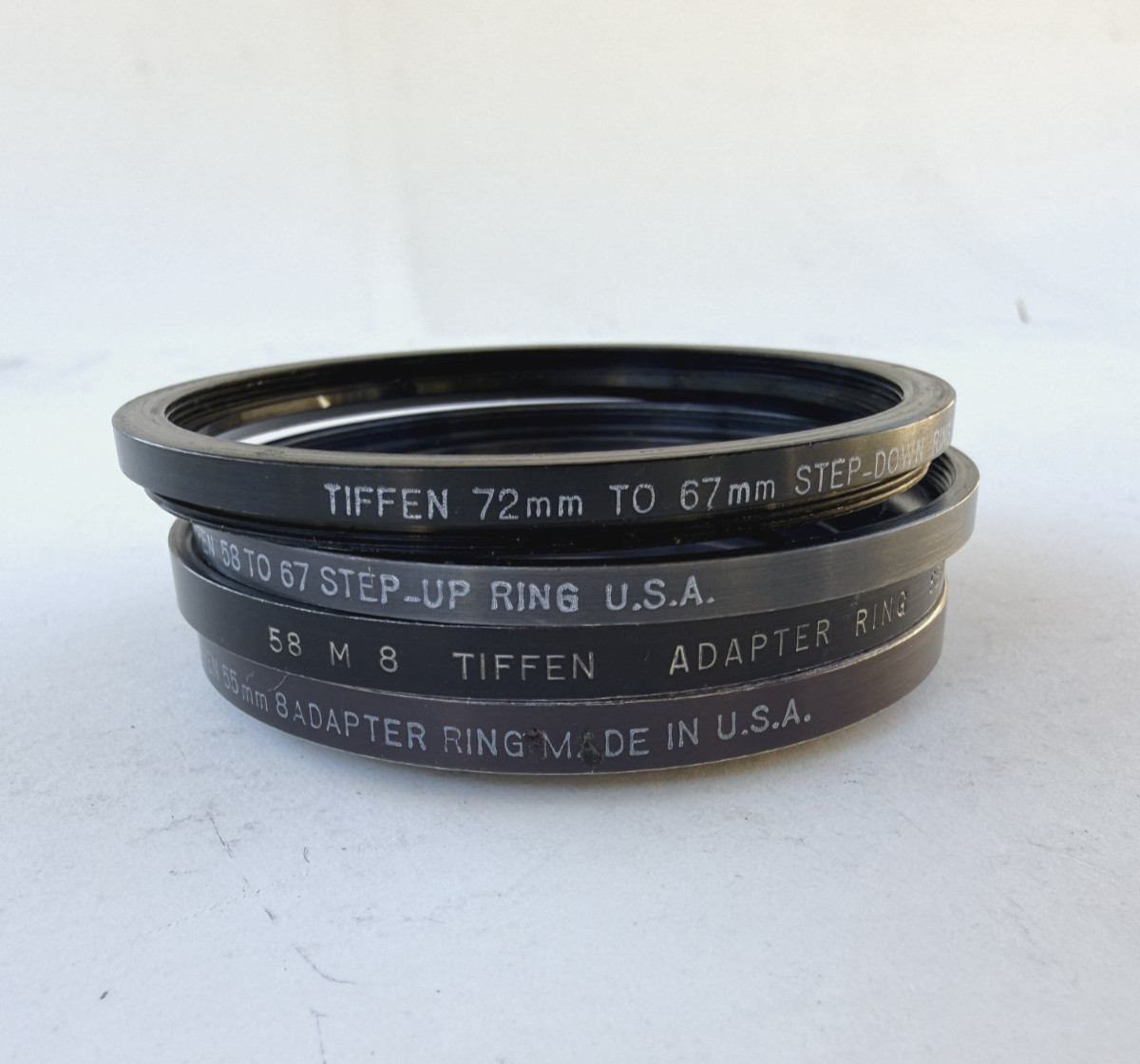 Tiffen Series 8 Step up ring and Step down ring with Adapters