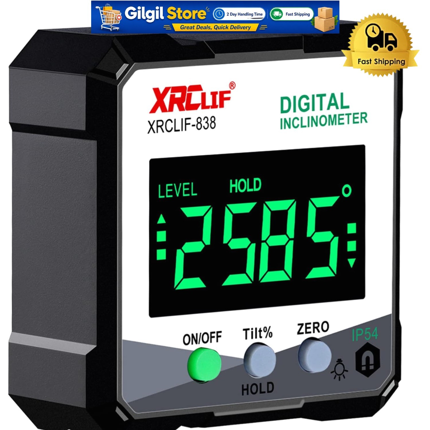 Precision Magnetic Angle Gauge - Durable Digital Protractor for DIY Enthusiasts