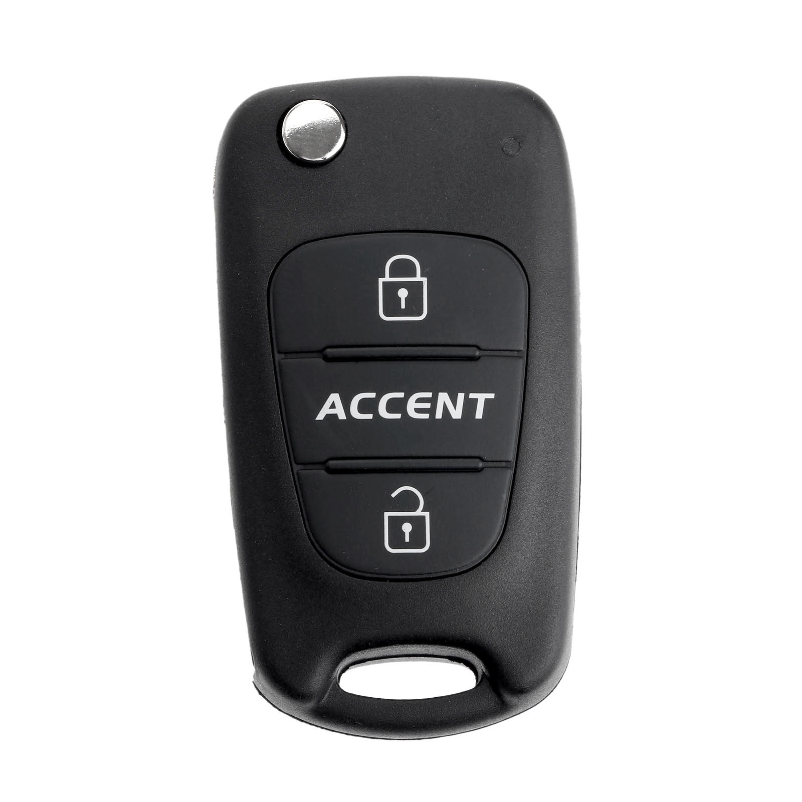 Flip Key Shell Remote Case Fob Uncut 3 Buttons Replace Parts for HYUNDAI Accent