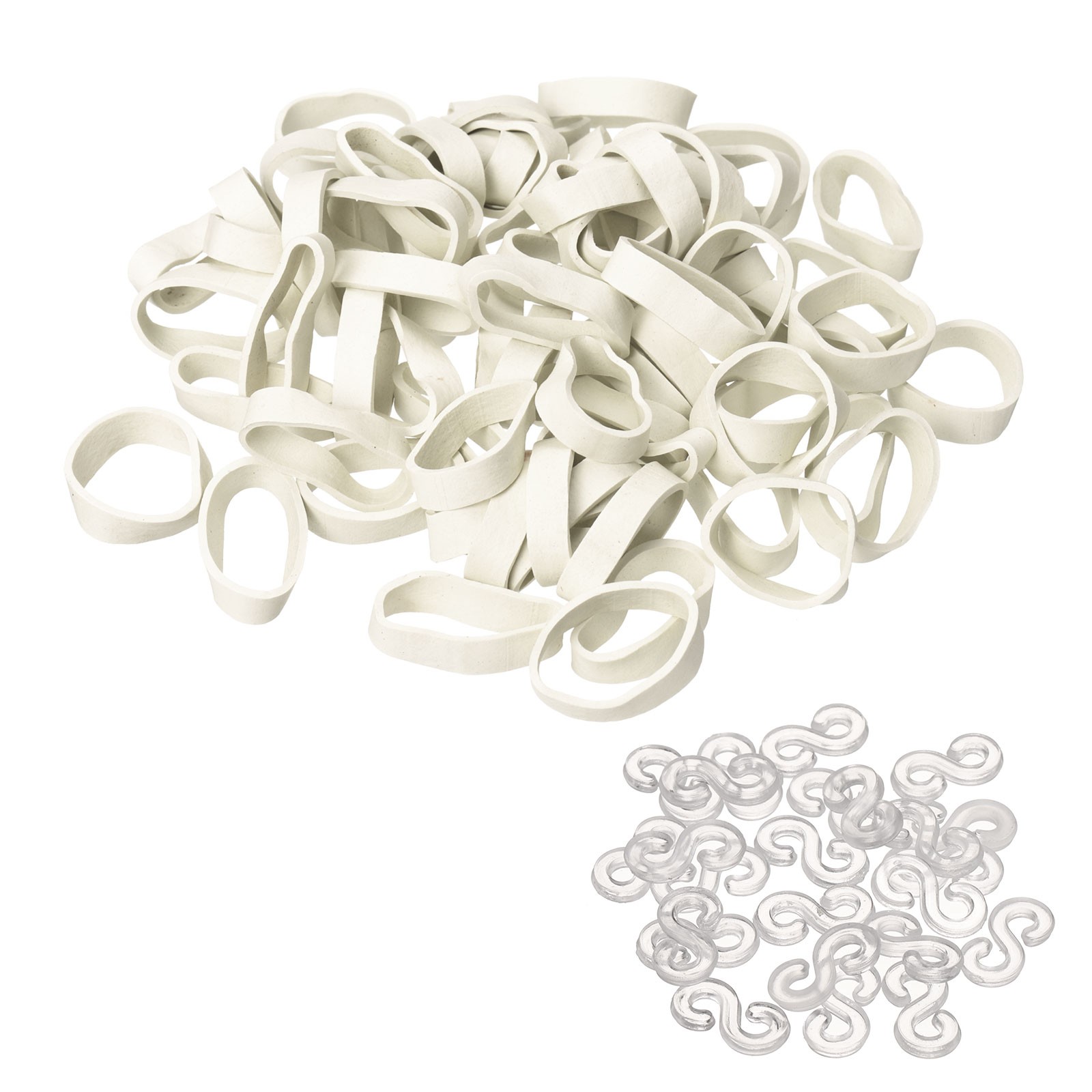 1300Pcs Rubber Bands, 1.18x0.2 Inch Elastic Bands Cable Ties for Office, White
