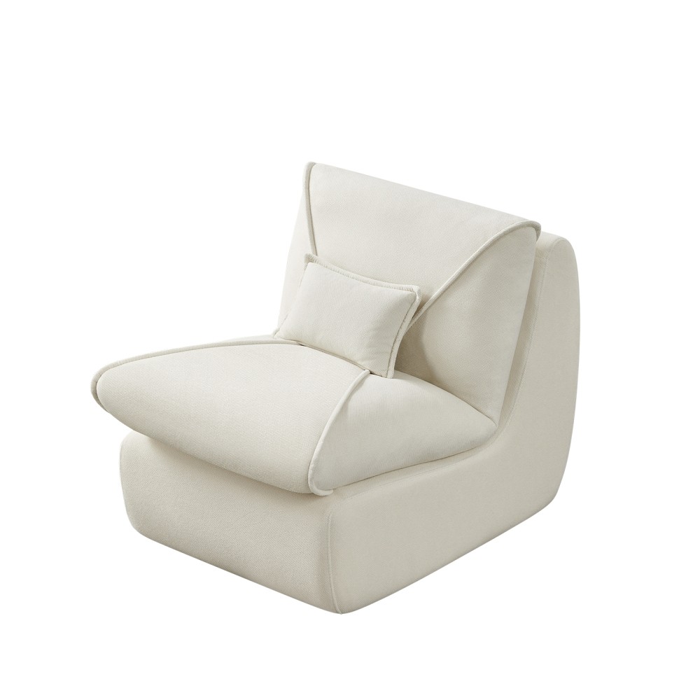 Lounge Chair with Footstool for Small Spaces Upholstered