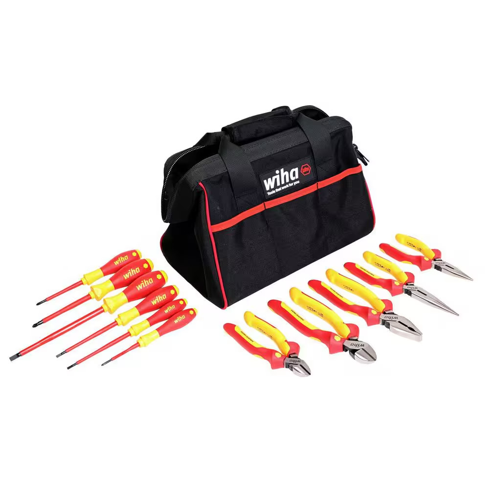 Master Electrician'S 1000-Volt Insulated Tool Set in Canvas Tool Bag (11-Piece)