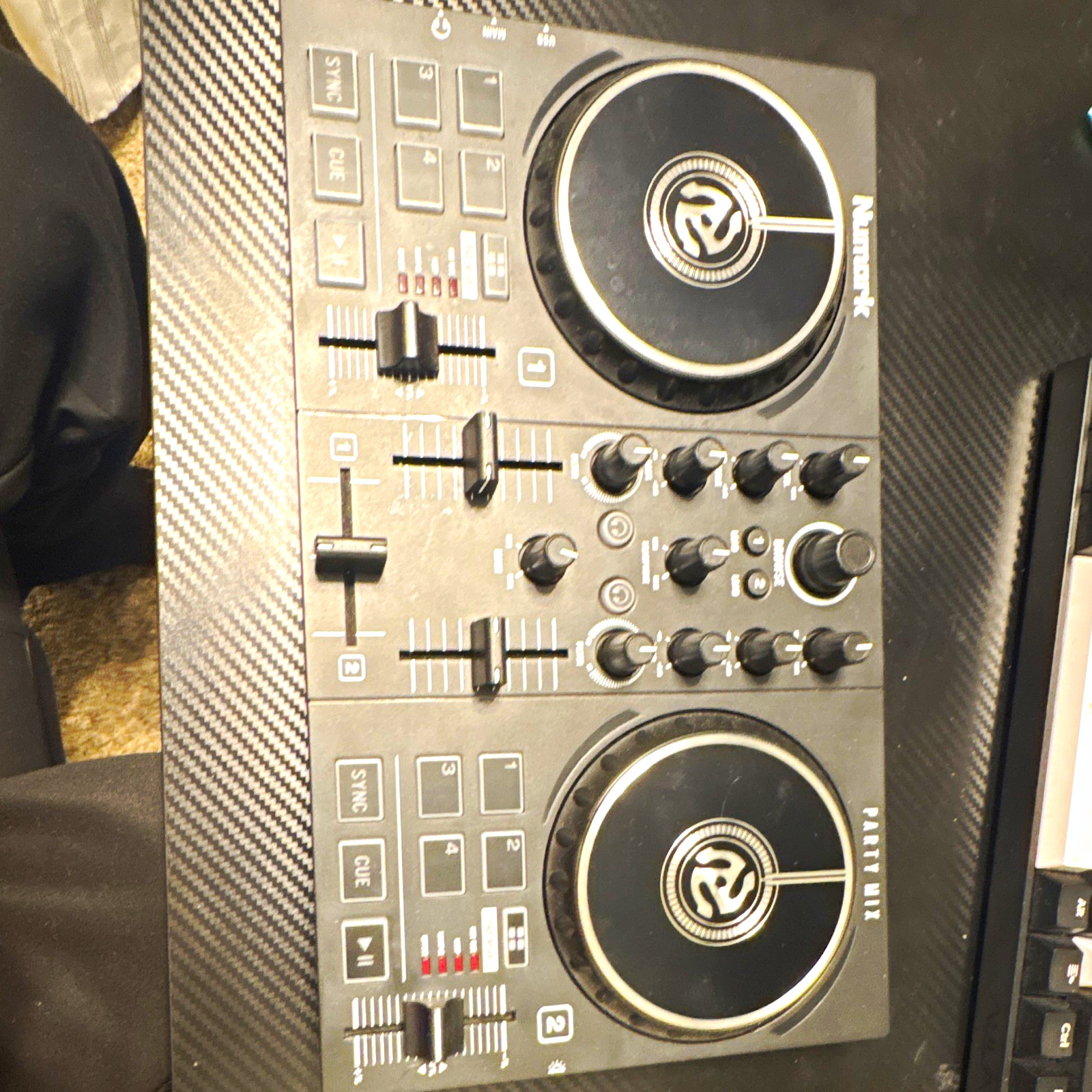 Numark Party Mix 2-Deck 2-Channel USB DJ Controller, Built-In Mixer, Black