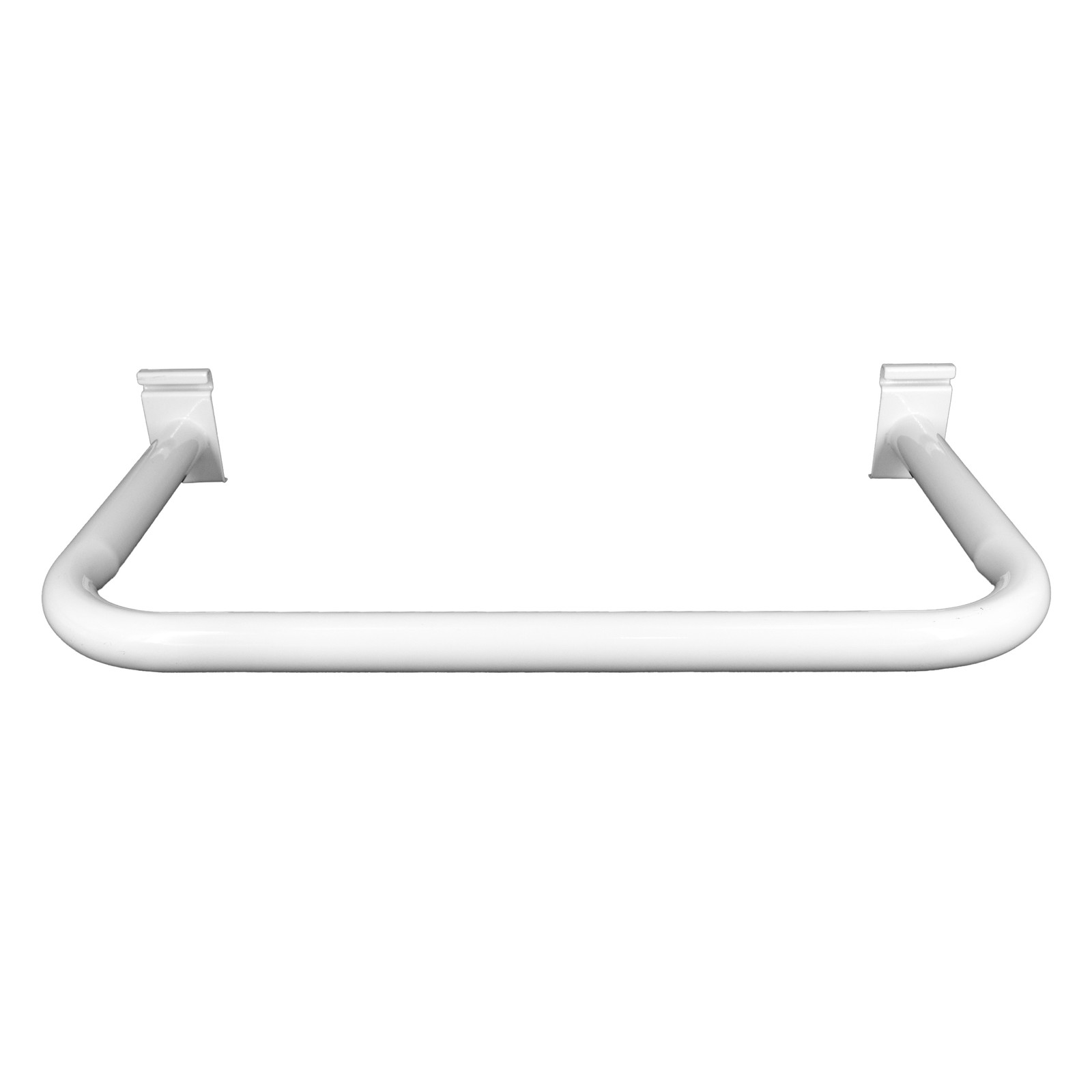 SSWBasics U-Shaped White Hangrail for Wire Grid - 10 1/2"D x 21 1/2"W