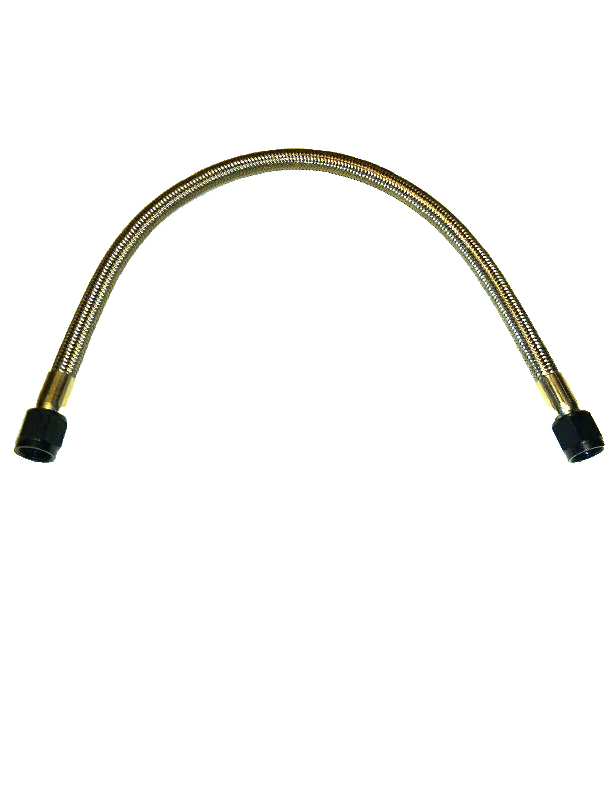 4AN 10" NITROUS OXIDE STAINLESS STEEL LINE BLACK ENDS