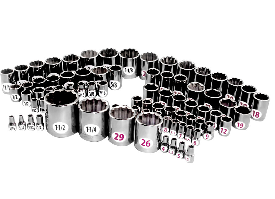 Master Set Eye Saver Chrome Labels for Socket Sets Wrenches foil decals CA2