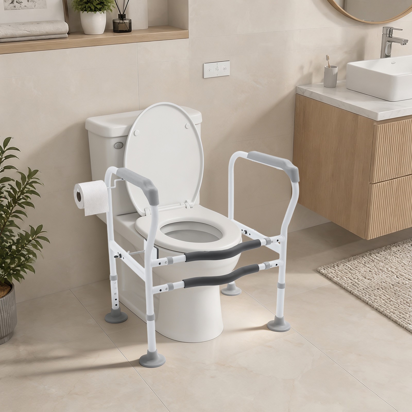 Toilet Safety Rails Toilet Handles for Elderly Handicap Toilet Frame Grab Bar