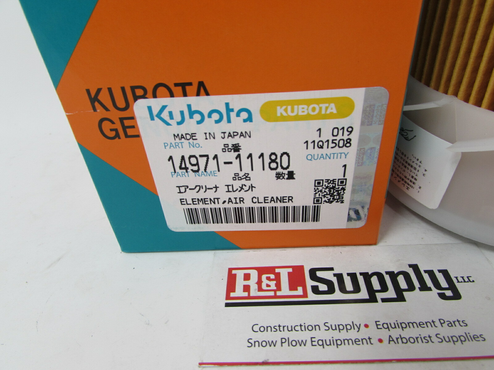GENUINE KUBOTA ENGINE AIR FILTER PART # 14971-11180