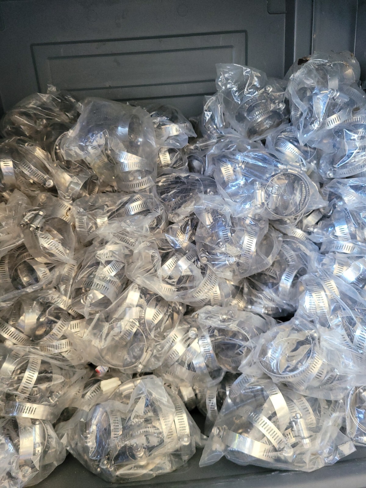 Box of 100 SAE #24 Stainless Steel 1-1/16 to 2 Worm Gear Hose Clamp 1/2 Band USA