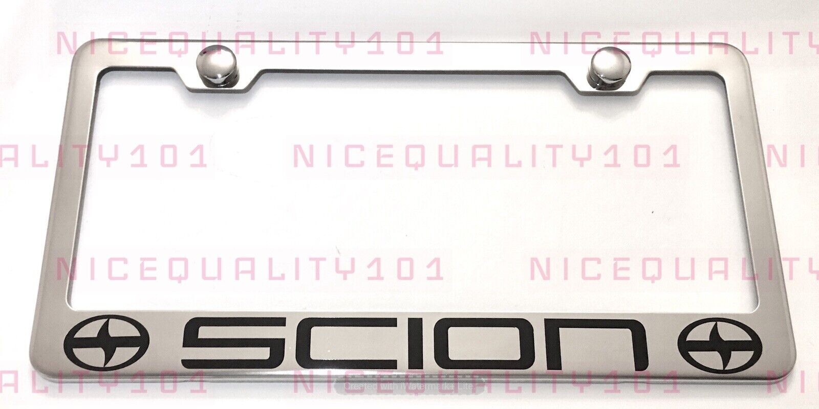 Scion Stainless Steel Finished License Plate Frame Holder Rust Free