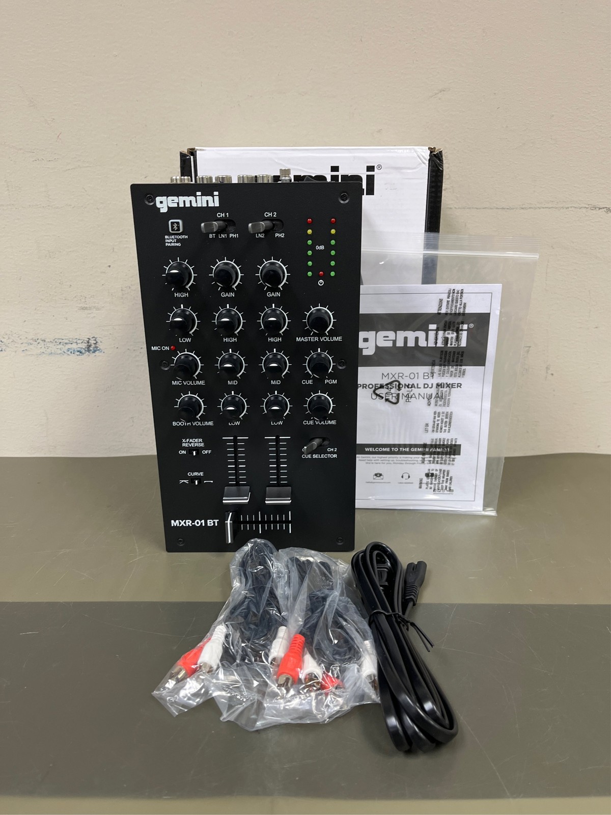 MXR-01BT 2-Channel Professional DJ Mixer with Bluetooth Input 2
