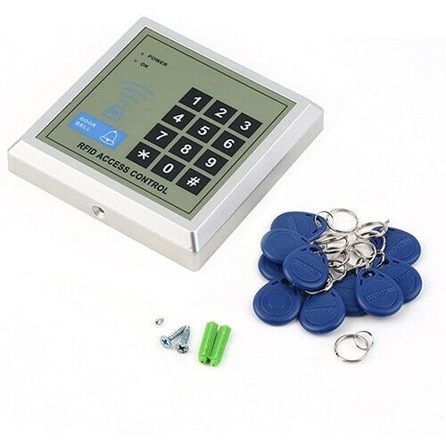 Electric Lock RFID Door Access Control Controller System Kit+10 Key Fobs Tags A