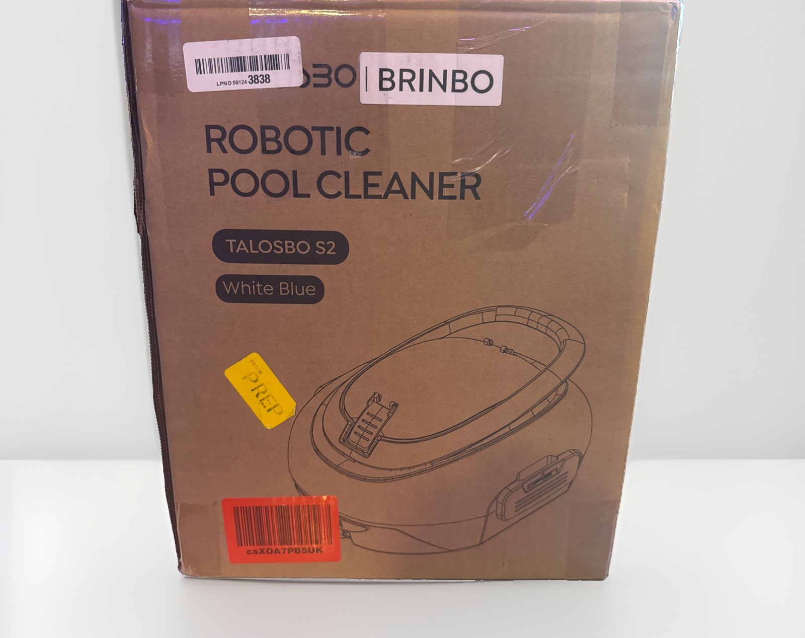 NEW TALOSBO S2 Robotic Pool Cleaner (White-Blue)