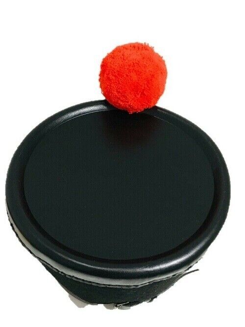 Shako Helmet Napoleonic French Leather Military Red Pompom & 59 No. Brass Plate