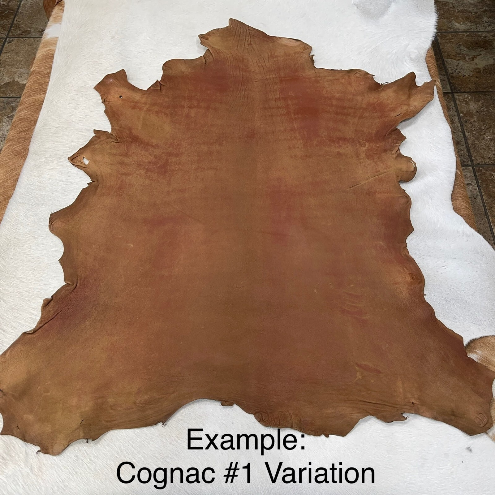 Economy Lambskin Cognac #1 Rugged Nappa Leather Hide 3 oz 10-11 SF.