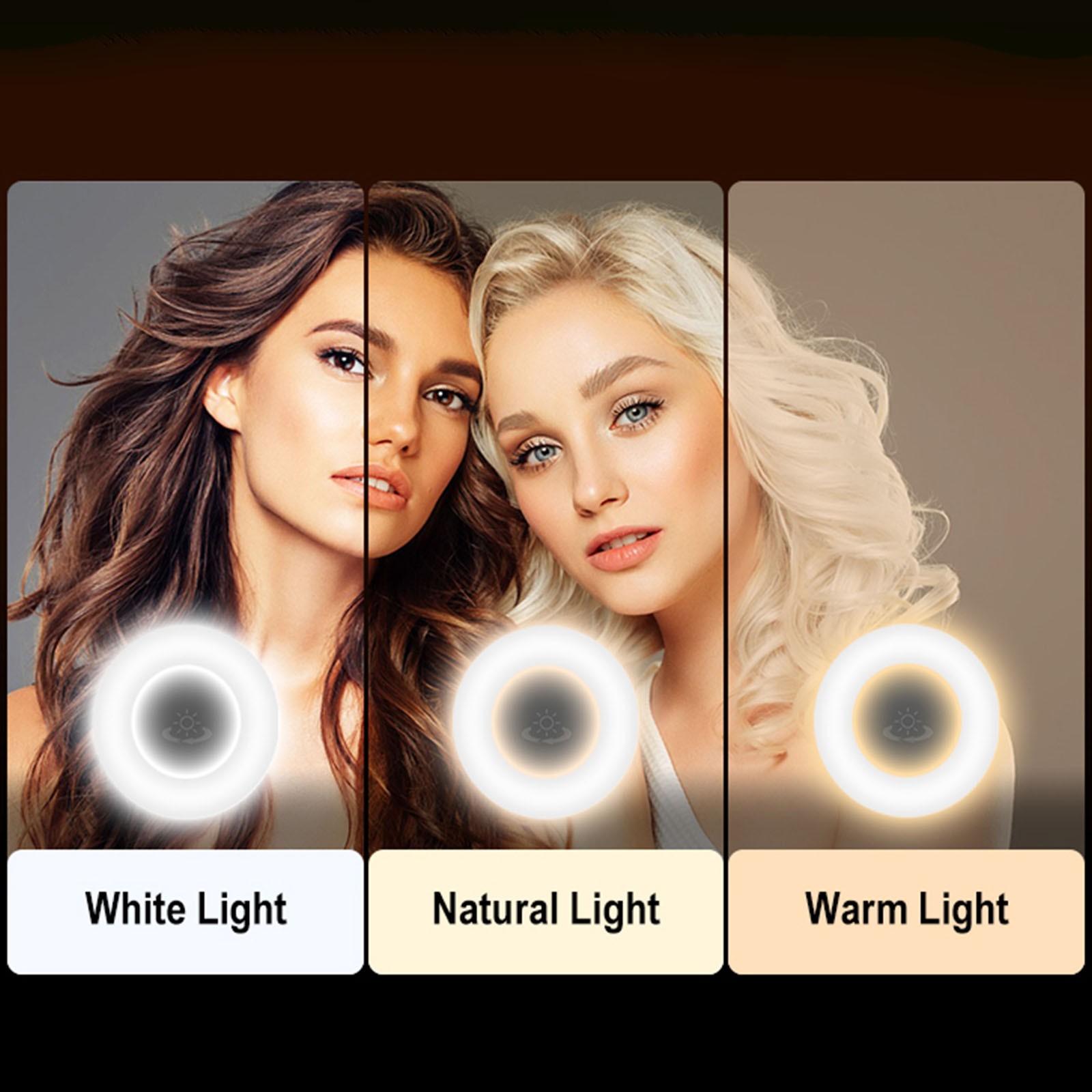360 Rotatable LED Ring Light Video Light Portable Selfie Makeup Fill Light