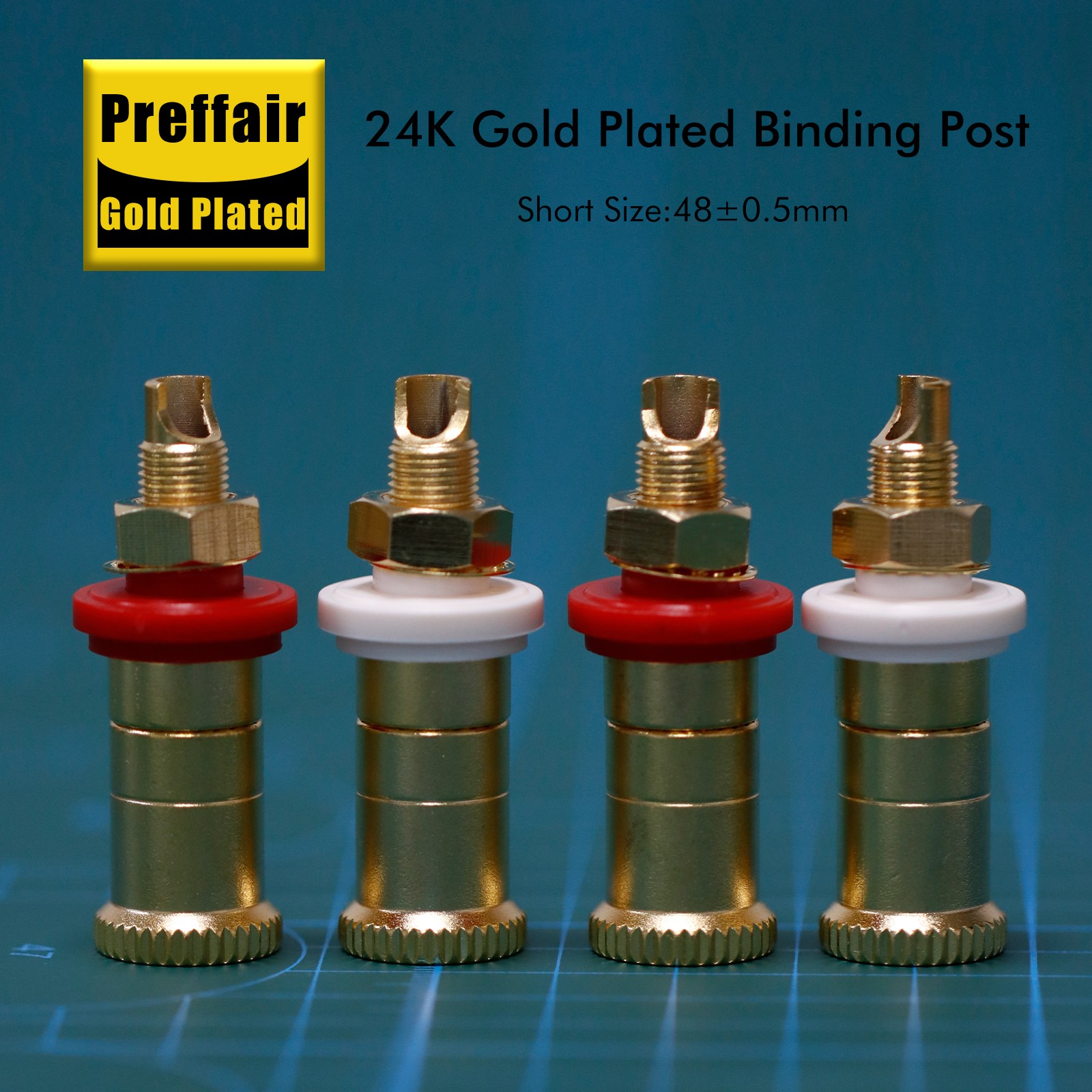 4PCS/2PCS Binding Posts Jack Banana Socket Terminal Short/Long Thread Connectors