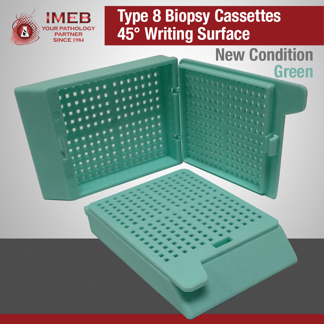 Biopsy Cassettes, Type-8, GREEN, 1000 Per Case Pack, TAPED & STACKED