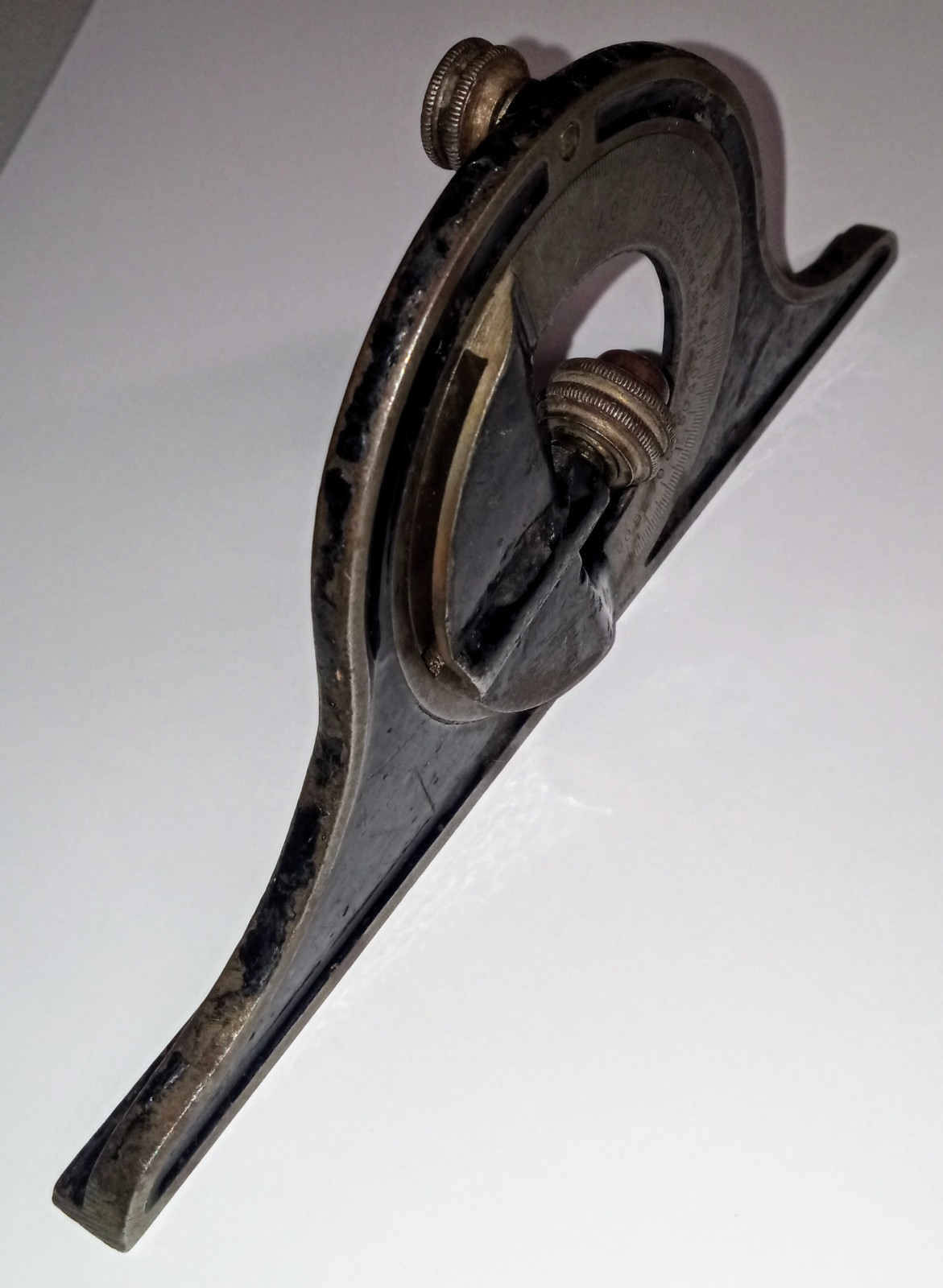 Vintage L. S. S. Co. Combination Square Protractor - Pat. Aug 7, 1883