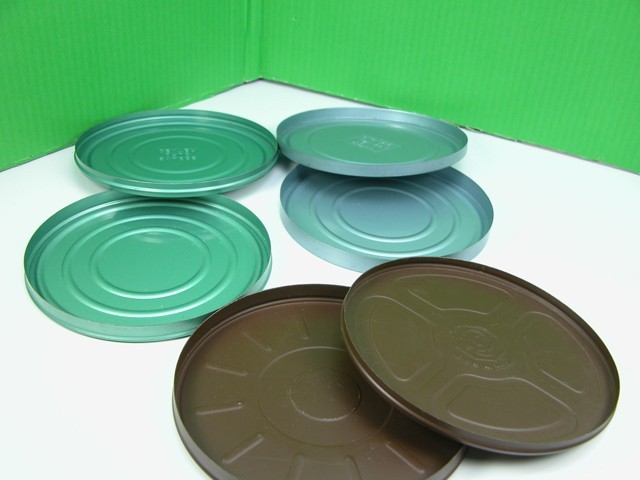 Set of 3 200 Foot METAL FILM CANS For Super 8 and Regular 8mm Movie Film