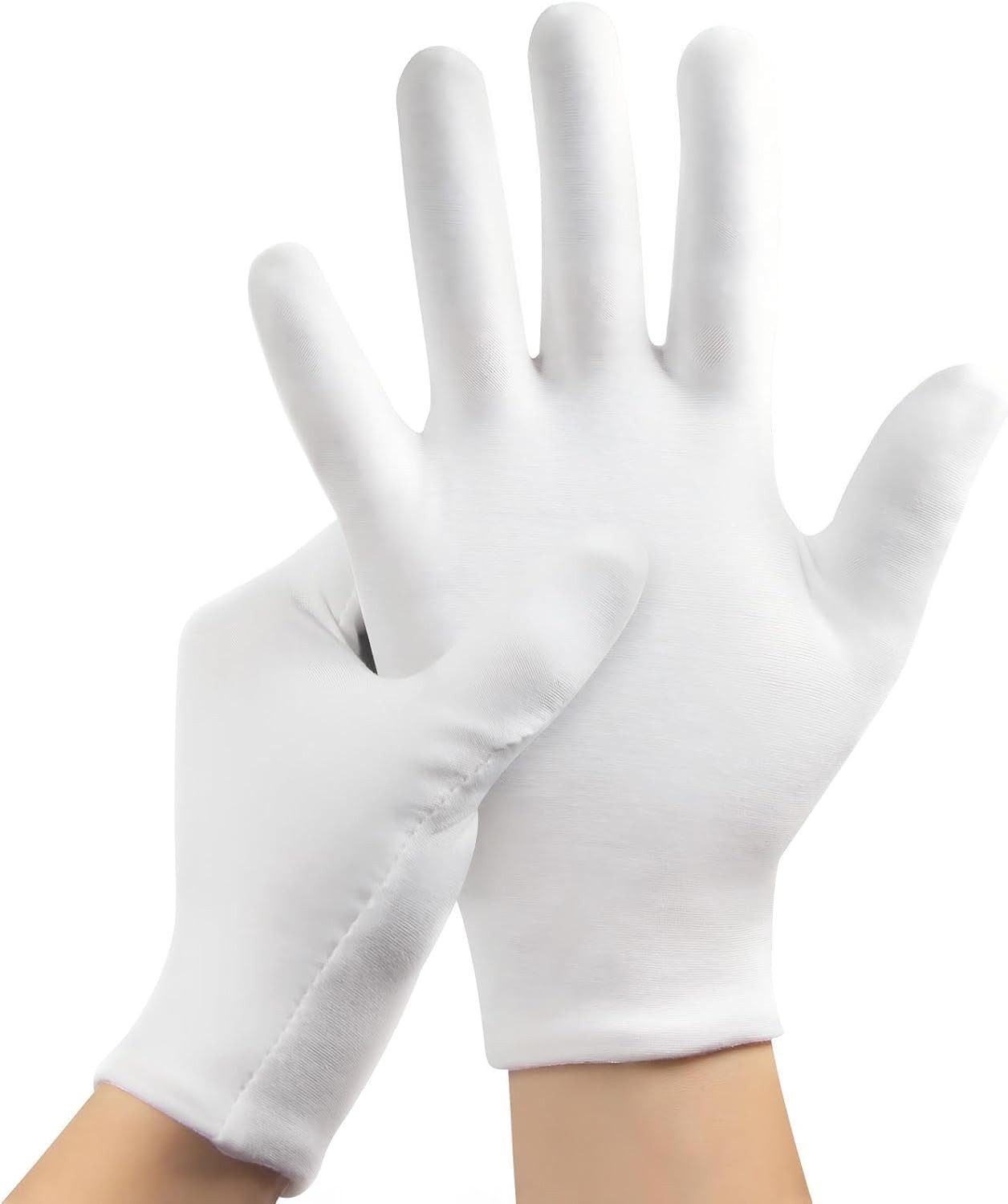 3 Pairs Cotton Gloves for Dry Hands Sleeping, Soft Eczema Gloves Overnight,