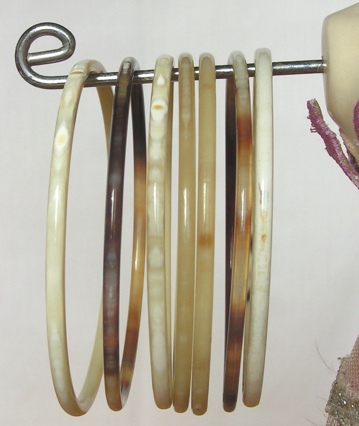 Set of 7 HANDMADE HORN BRACELETS