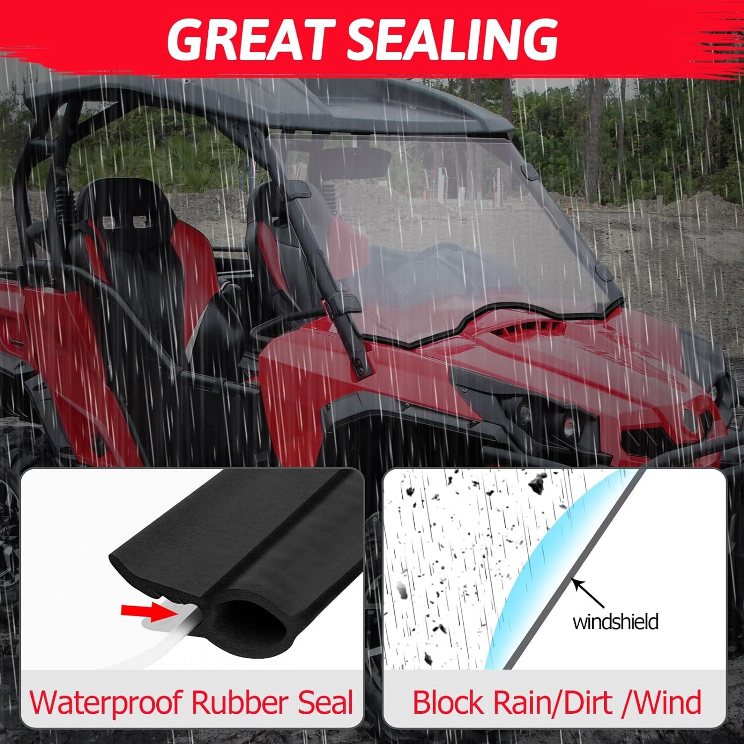 Anti-UV Full Windshield For 2011-2020 Can Am Commander 800/1000 Front Windon US