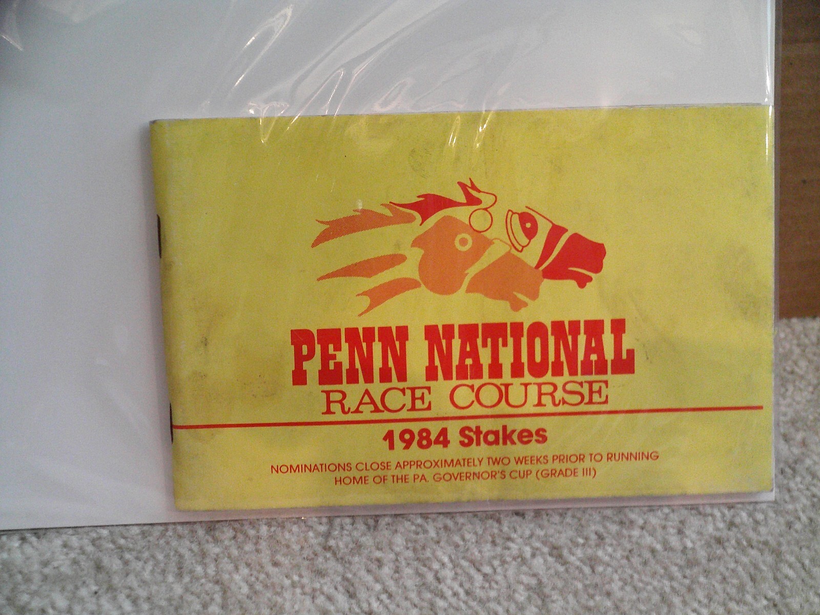 Vintage 1984 Booklet Penn National Race Course Stakes Races