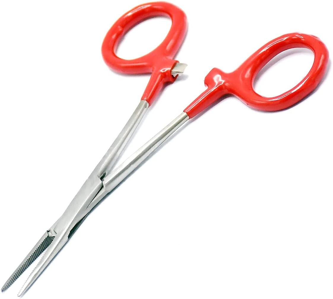Hemostat Pean Forceps Surgical Instruments, Red Dep Handle 6" Straight