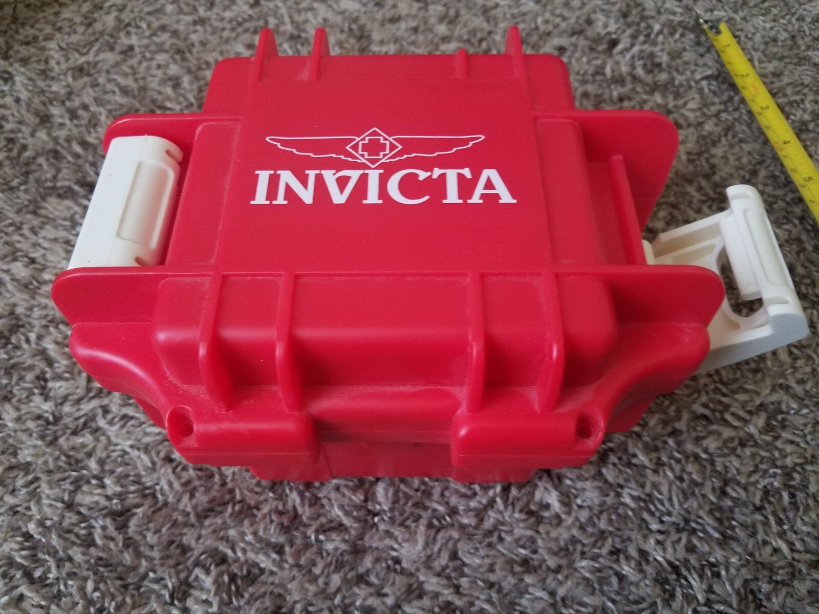 Invicta 1 Slot Impact  Box/Case red Impact Resistant Case Waterproof