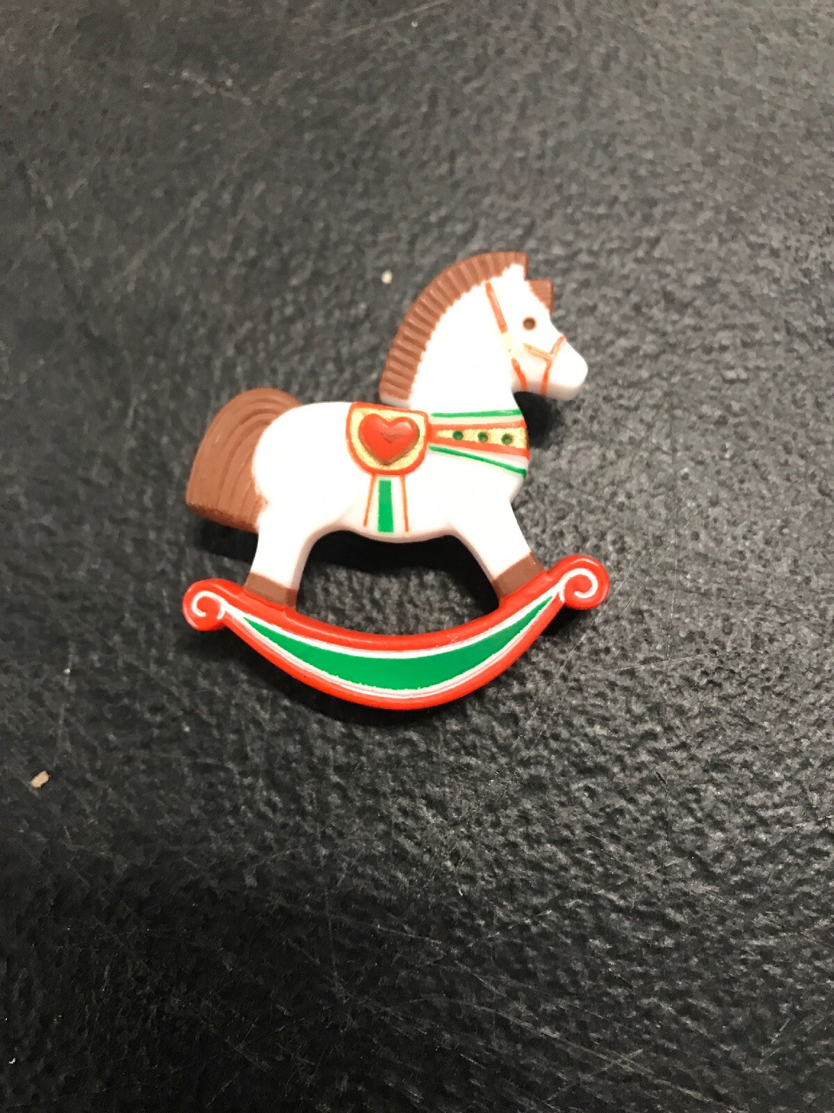 Hallmark Rocking Horse Plastic Pin