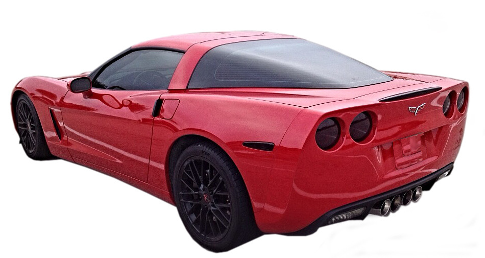 2005-2013 Corvette C6 vinyl smoked overlay kit tints tail lights (9 piece kit)