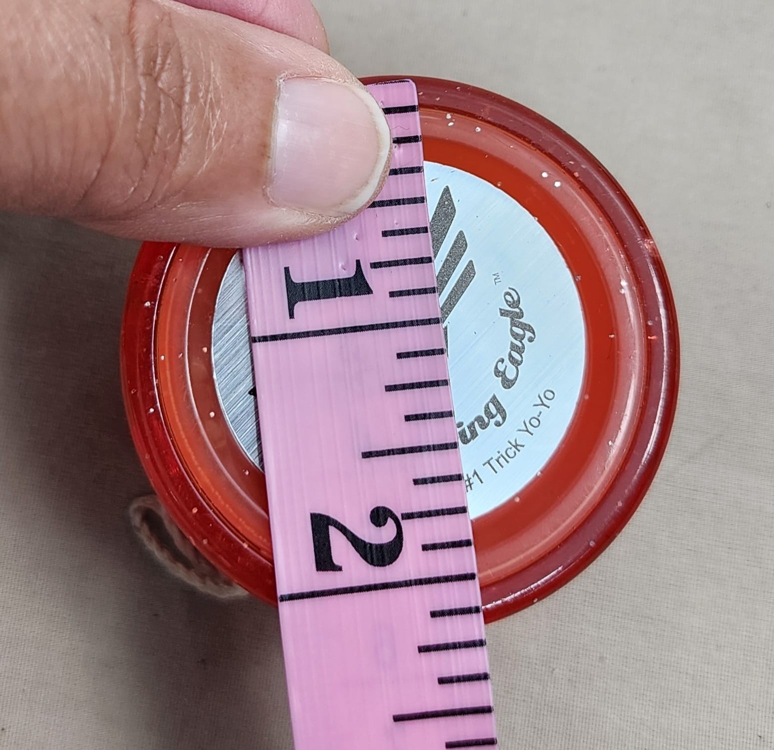 BAM Soaring Eagle Number 1 Trick Yo-Yo Red Glitter Plastic Skill Toy YO-YO