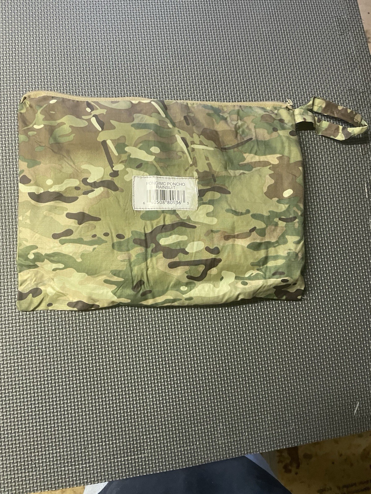 Large MultiCam PONGIMC Poncho Rainsuit Stuff Sack Storage Pouch Military Surplus