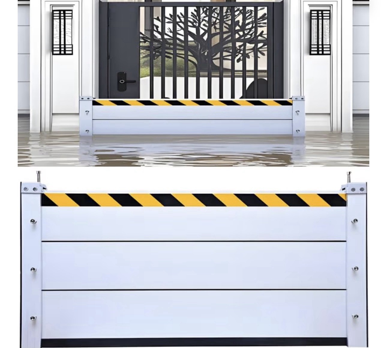 Aluminum Alloy Flood Barrier for Home Exterior|Height 31.5 Inch•Length 3.6 feet