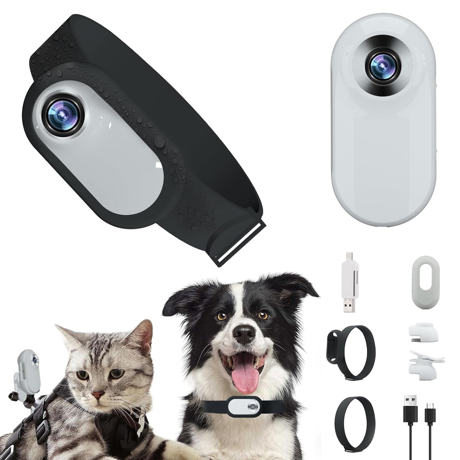 HD 1080P Mini Body Cam No WiFi Required Dog Cat Pet Collar Camera Video Recorder