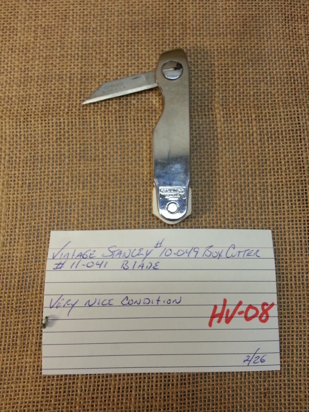 Vintage Collector Very Scarce Stanley Tool #10-049 Box Cutter With 11-041 Blade