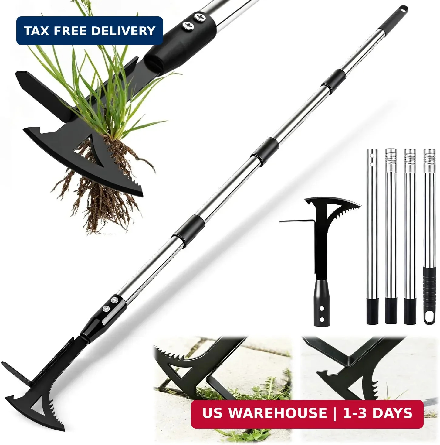 Manganese Steel Crack Weeder Tool,Multi-Functional Weed Puller Tool,Heavy Duty C