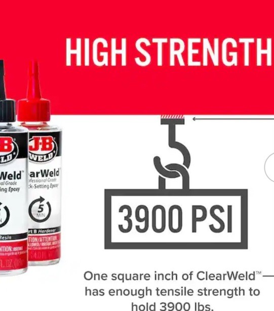 JB Weld 50240H ClearWeld Professional Grade Epoxy in Clear NEW