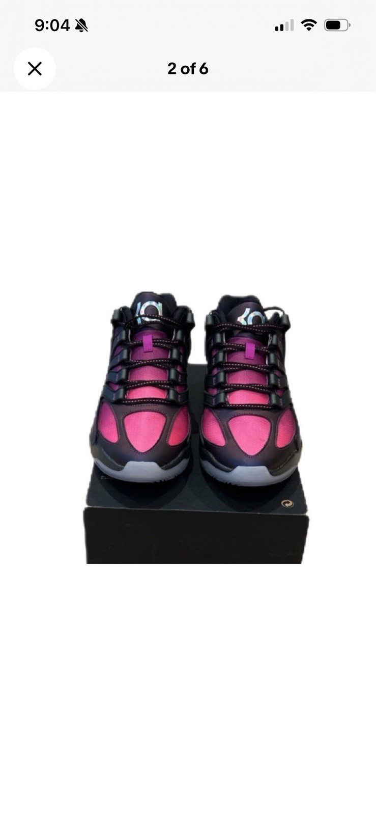 Nike KD 18 Eggplant Vivid Purple Pink Basketball IM5843-500 Men's Size 7.5 New
