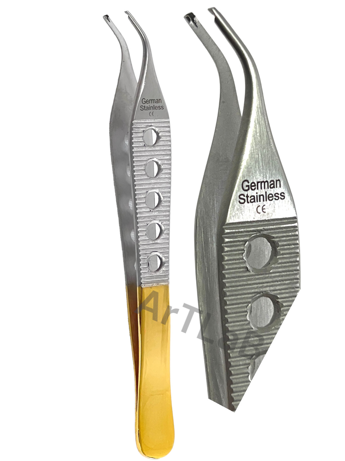 Adson Dressing Forceps Fine CVD Tip 4.75''Plastic Surgery Instrument Finestrated