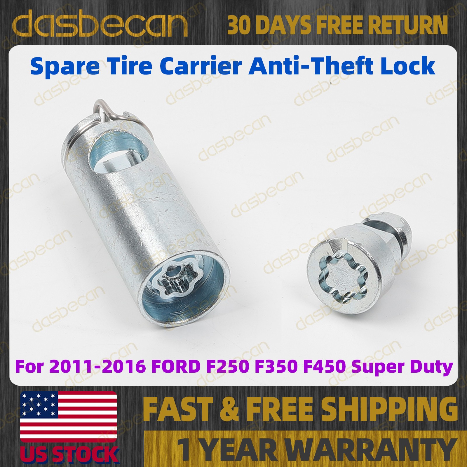 Spare Tire Carrier Anti-Theft Lock for Ford Super Duty 2011-2016 BC3Z-1A380-A