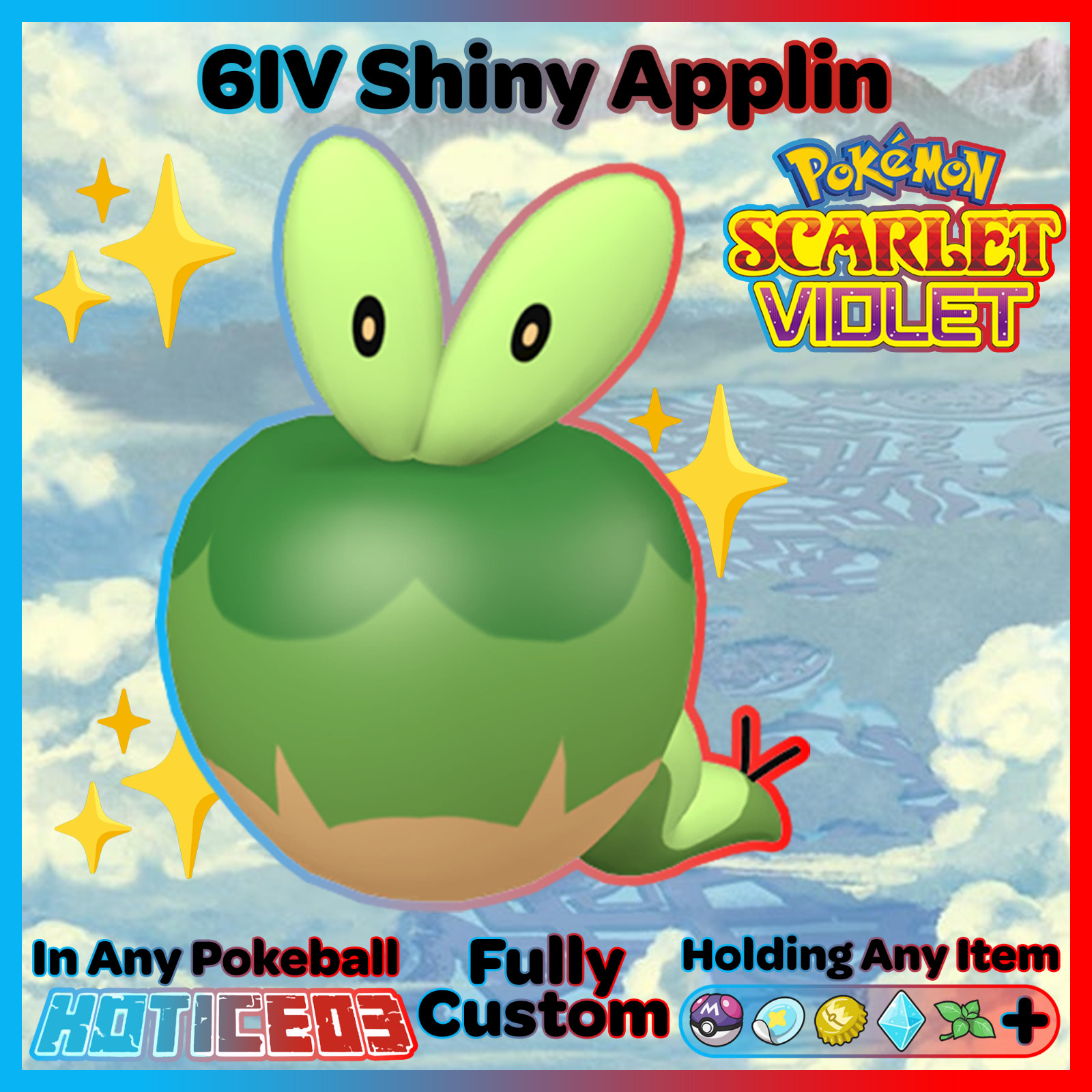 ✨ Shiny Applin 6IV ✨ Pokemon Scarlet & Violet 🚀 Fast Trade 🚀
